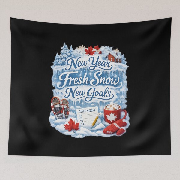 Item preview, New Year, Fresh Snow, New Goals – Canadian Winter Maple Leaf Design designed and sold by mocci10.