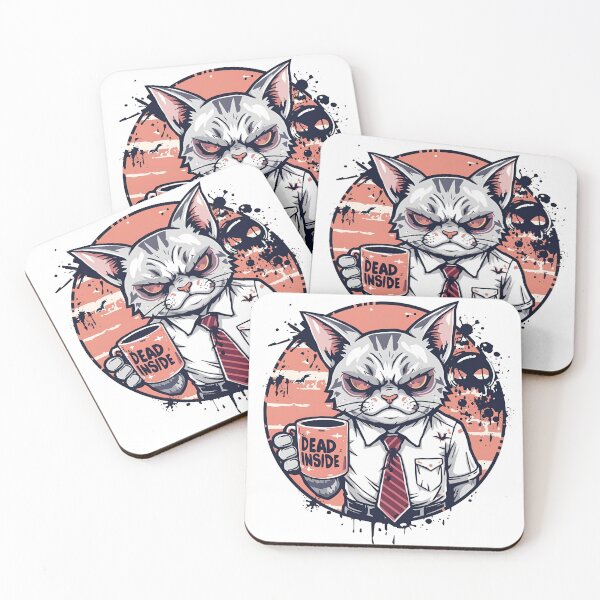Item preview, Grumpy Office Cat - Dead Inside But Still Working Vector designed and sold by The Grumpy Pet Club.