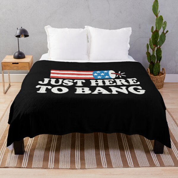 Item preview, Just Here to Bang Funny Patriotic Firework 4th of July Humor designed and sold by flagylART.