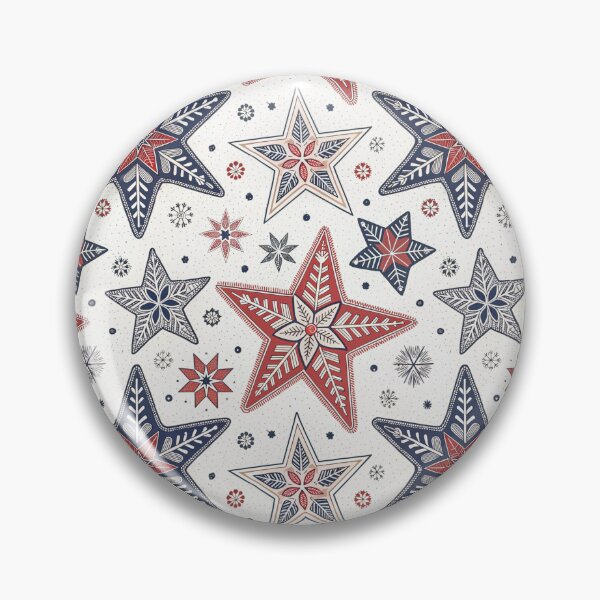 Item preview, Nordic Geometric Stars | Scandinavian Folk Winter Art designed and sold by Shuga-Design.