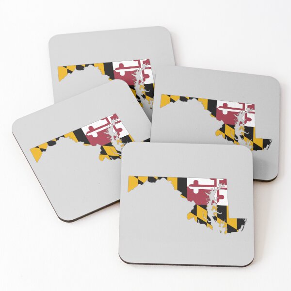 Item preview, Maryland Pride, State Map Silhouette with Official Flag Pattern designed and sold by mashmosh.