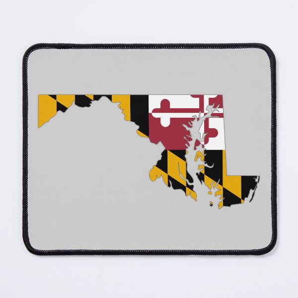 Item preview, Maryland Pride, State Map Silhouette with Official Flag Pattern designed and sold by mashmosh.
