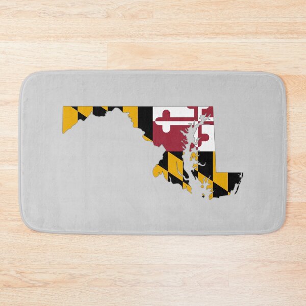 Item preview, Maryland Pride, State Map Silhouette with Official Flag Pattern designed and sold by mashmosh.