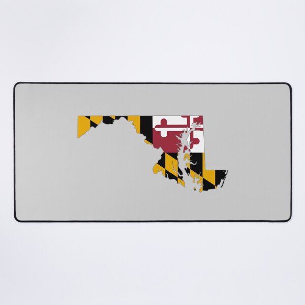 Item preview, Maryland Pride, State Map Silhouette with Official Flag Pattern designed and sold by mashmosh.