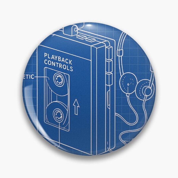 Item preview, Portable Mixtape Master – Walkman Blueprint Poster designed and sold by Grand Illusions.