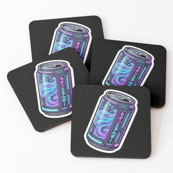 Item preview, Cyberpunk Neon Soda - Future Energy Drink Sticker designed and sold by DigitalVibes Art, CreatorSpace, PixelMood. By AngryFish.Art..