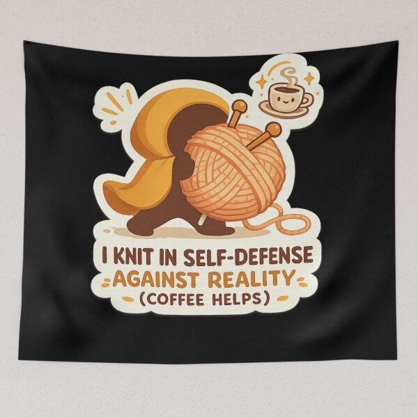 Item preview, I knit in self defense against reality (coffee helps) designed and sold by Iail Ioa.