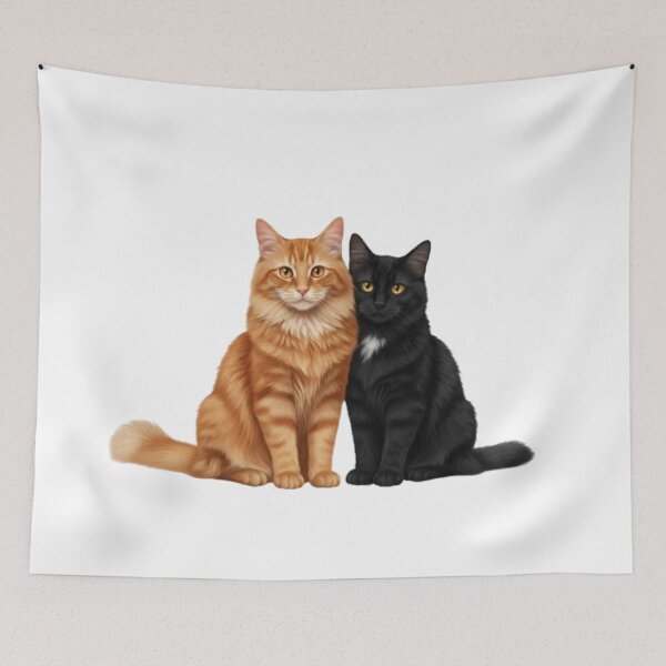 Item preview, Feline Duo: Gaze and Complicity designed and sold by Sappe_online.
