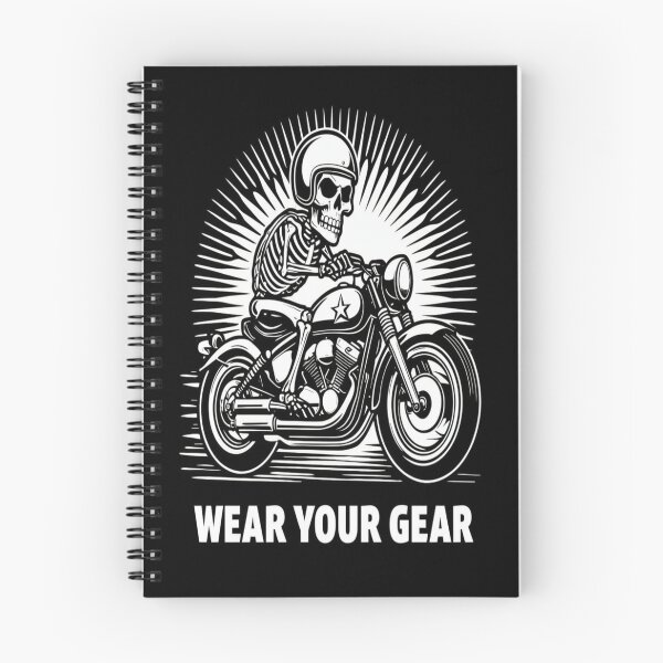 Item preview, Skeleton Motorcycle Rider Safety Art – Wear Your Gear Biker Helmet Graphic for Riders & Rebels designed and sold by Bright Nest Studio.