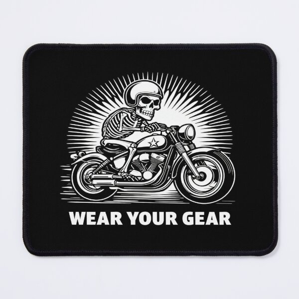 Item preview, Skeleton Motorcycle Rider Safety Art – Wear Your Gear Biker Helmet Graphic for Riders & Rebels designed and sold by Bright Nest Studio.