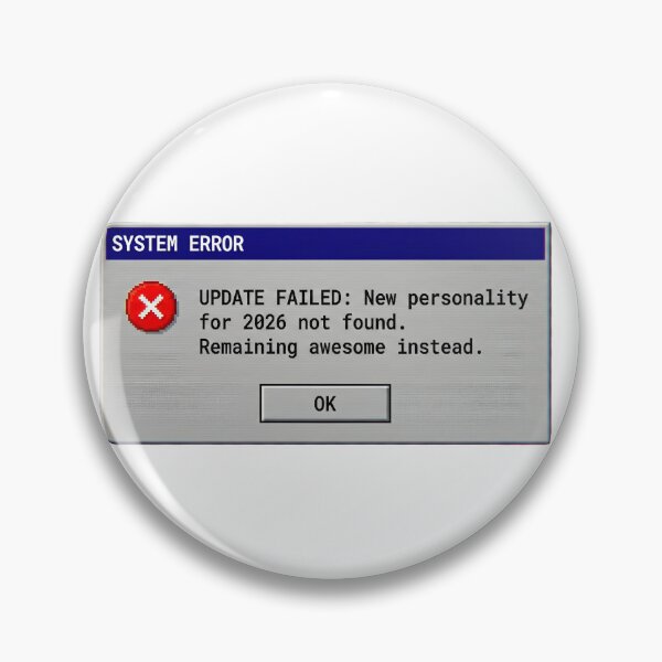 Item preview, Retro 90s Computer Error Message "Update Failed Remaining Awesome" Funny Aesthetic designed and sold by StickyGuys.