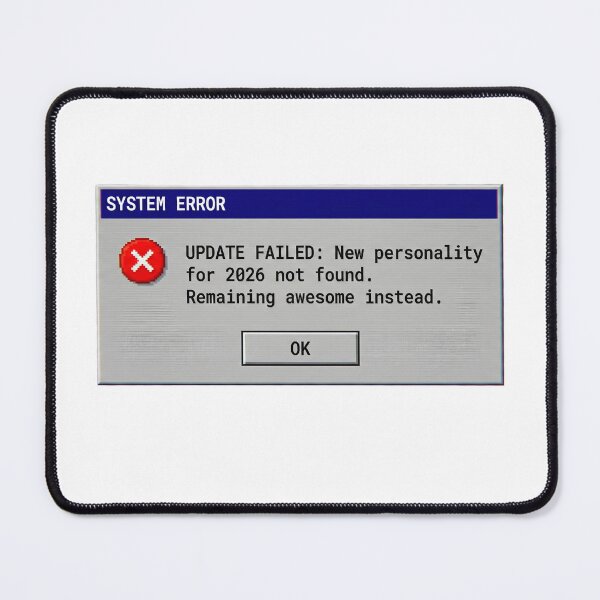 Item preview, Retro 90s Computer Error Message "Update Failed Remaining Awesome" Funny Aesthetic designed and sold by StickyGuys.