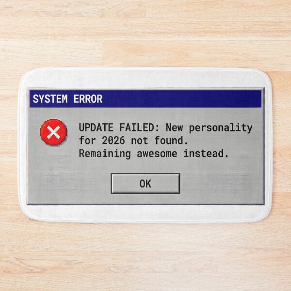 Item preview, Retro 90s Computer Error Message "Update Failed Remaining Awesome" Funny Aesthetic designed and sold by StickyGuys.