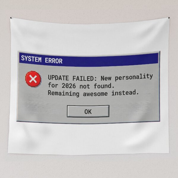 Item preview, Retro 90s Computer Error Message "Update Failed Remaining Awesome" Funny Aesthetic designed and sold by StickyGuys.