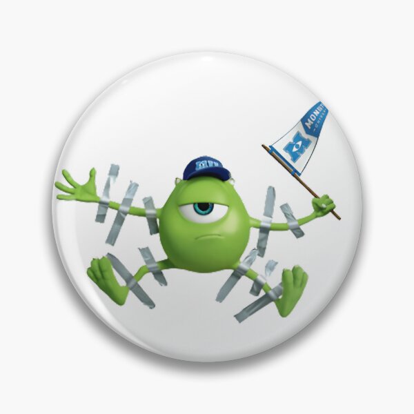 Item preview, Taped Up Wazowski (Green Monster with University Flag) designed and sold by YonderAndBeyond.