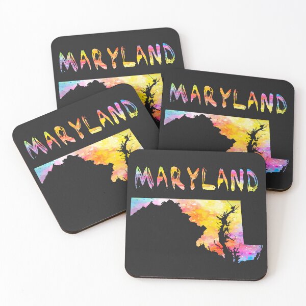 Item preview, Maryland State Map - Vibrant Watercolor Art Silhouette designed and sold by mashmosh.