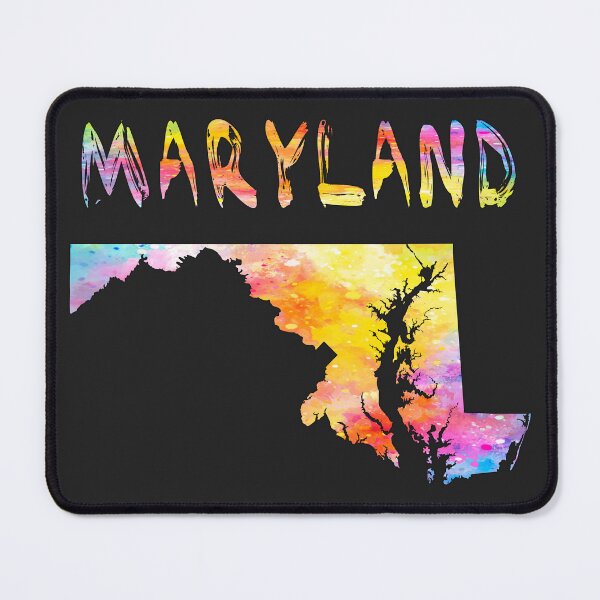 Item preview, Maryland State Map - Vibrant Watercolor Art Silhouette designed and sold by mashmosh.