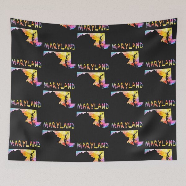 Item preview, Maryland State Map - Vibrant Watercolor Art Silhouette designed and sold by mashmosh.