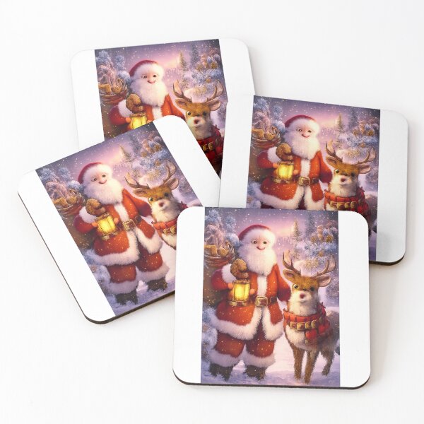 Item preview, Santa & Reindeer – Magical Christmas Night Art designed and sold by kimkosovo.