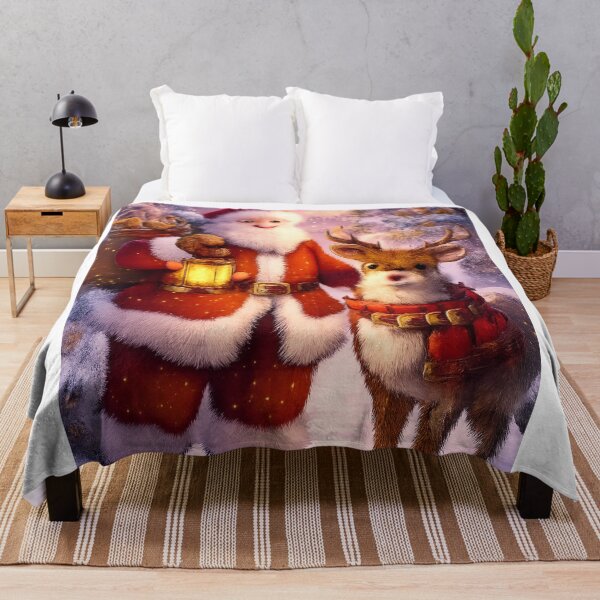 Item preview, Santa & Reindeer – Magical Christmas Night Art designed and sold by kimkosovo.