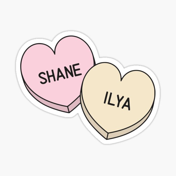 Heated Rivalry Hollanov Shane and Ilya Candy Hearts Sticker