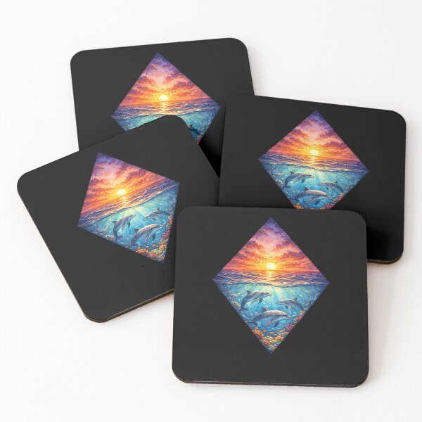 Item preview, Dolphin Sunset Artwork designed and sold by Planetporridge.