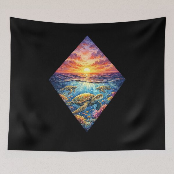 Item preview, Turtle Sunset Artwork designed and sold by Planetporridge.