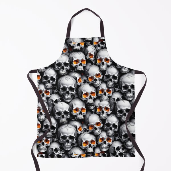 Item preview, BIG ORANGE EYED SKULL COLLAGE designed and sold by Pickle Wicked Designs.