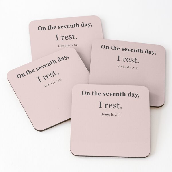 Item preview, On the Seventh Day I Rest – Faith Based Sabbath Reflection Design designed and sold by AdamIntrovert.