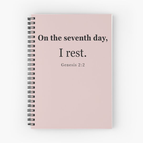 Item preview, On the Seventh Day I Rest – Faith Based Sabbath Reflection Design designed and sold by AdamIntrovert.