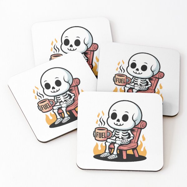 Item preview, Dead Inside But Caffeinated Funny Skeleton Coffee Lover designed and sold by GiftsForge.
