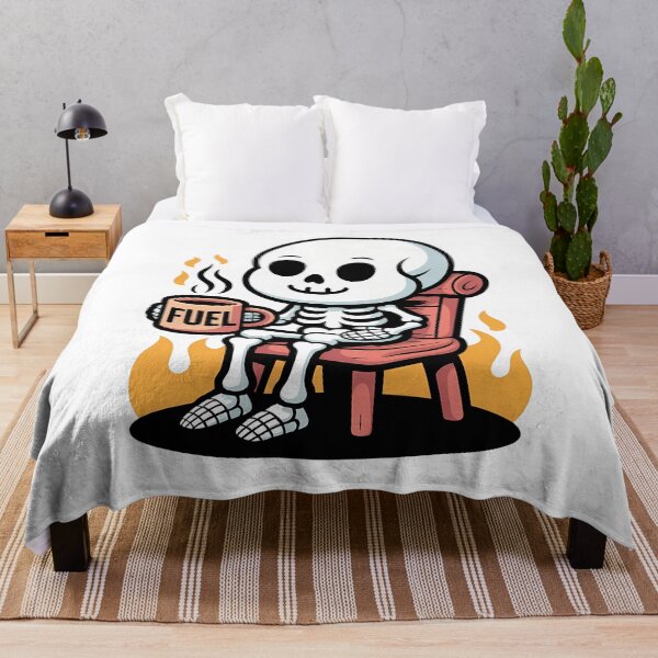 Item preview, Dead Inside But Caffeinated Funny Skeleton Coffee Lover designed and sold by GiftsForge.