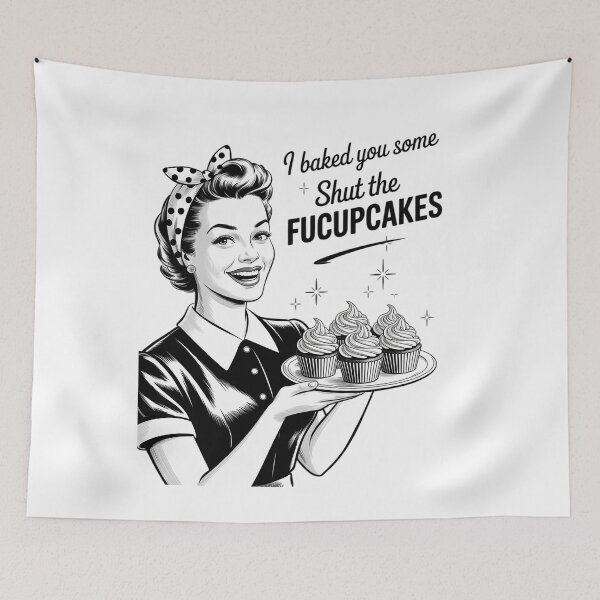 Item preview, Funny Vintage Housewife I Baked You Some Shut The Fucupcakes 2  designed and sold by InspiredFoul.