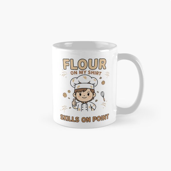 Item preview, Funny Baker Apron – Flour On My Shirt, Skills On Point designed and sold by loccotown168.