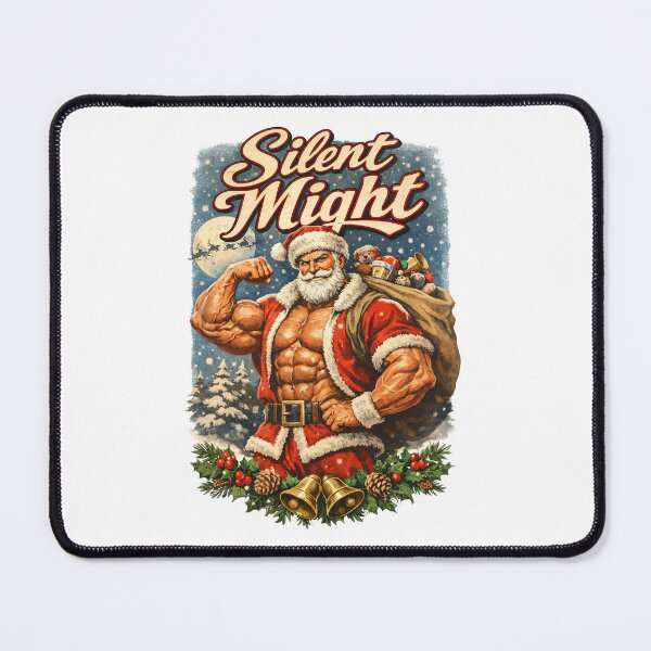 Item preview, Silent Might - Santa Gym Fitness - Silent Night designed and sold by keytee.