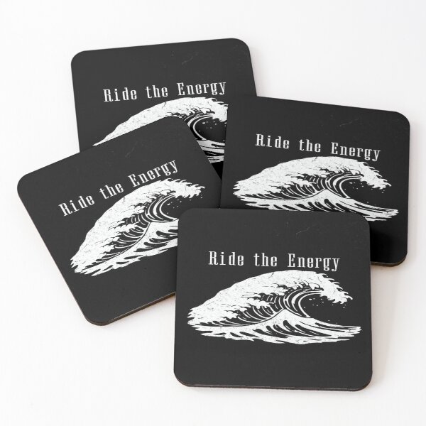 Item preview, Ride the Energy – Motivational Ocean Wave Art for Surfers, Dreamers & Flow Seekers | Black & White designed and sold by Bright Nest Studio.