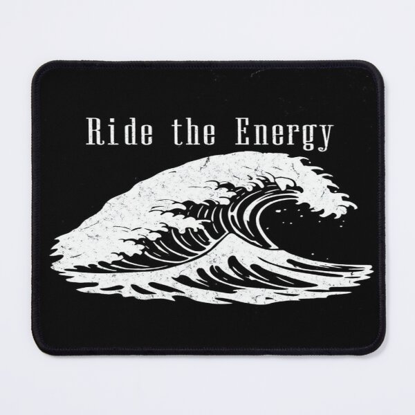 Item preview, Ride the Energy – Motivational Ocean Wave Art for Surfers, Dreamers & Flow Seekers | Black & White designed and sold by Bright Nest Studio.