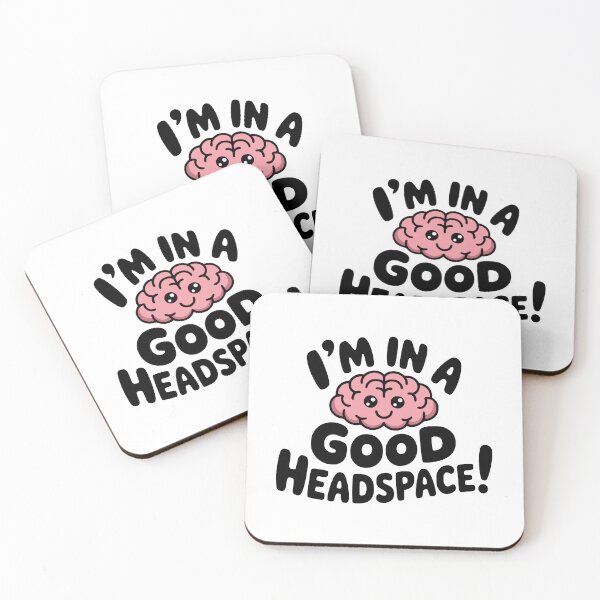 Item preview, I'm In a Good Headspace! Cute Brain Pun designed and sold by PMCreative.