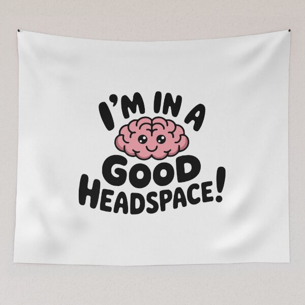 Item preview, I'm In a Good Headspace! Cute Brain Pun designed and sold by PMCreative.