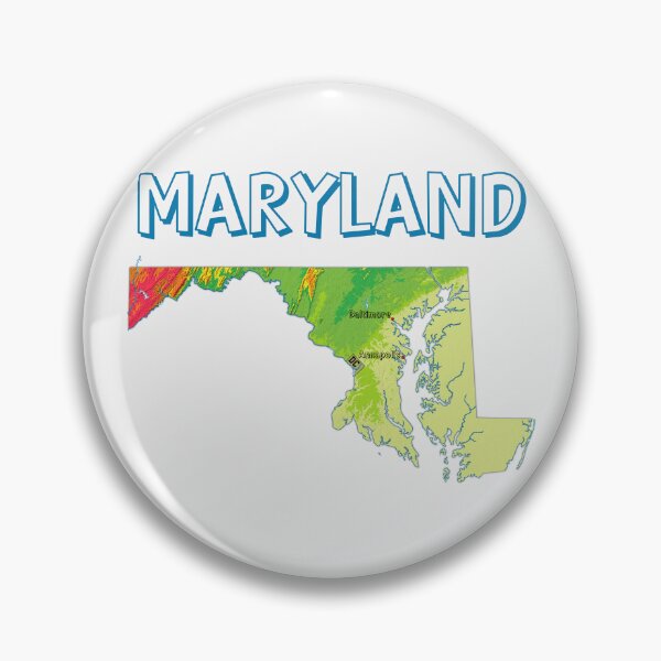 Item preview, Maryland State Topographic Map - Vibrant Relief Art designed and sold by mashmosh.
