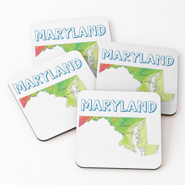 Item preview, Maryland State Topographic Map - Vibrant Relief Art designed and sold by mashmosh.