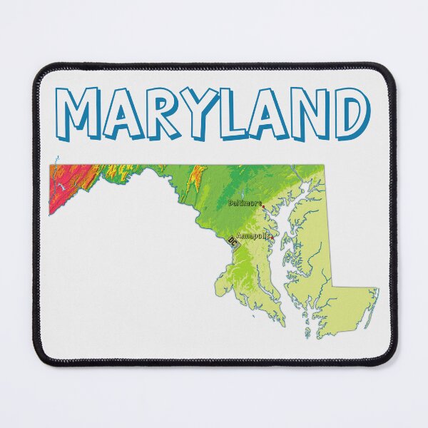 Item preview, Maryland State Topographic Map - Vibrant Relief Art designed and sold by mashmosh.