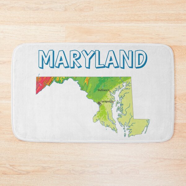 Item preview, Maryland State Topographic Map - Vibrant Relief Art designed and sold by mashmosh.