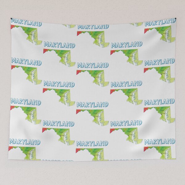 Item preview, Maryland State Topographic Map - Vibrant Relief Art designed and sold by mashmosh.