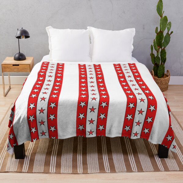 Item preview, Stars of Red and White - Stripe Pattern designed and sold by Pickle Wicked Designs.