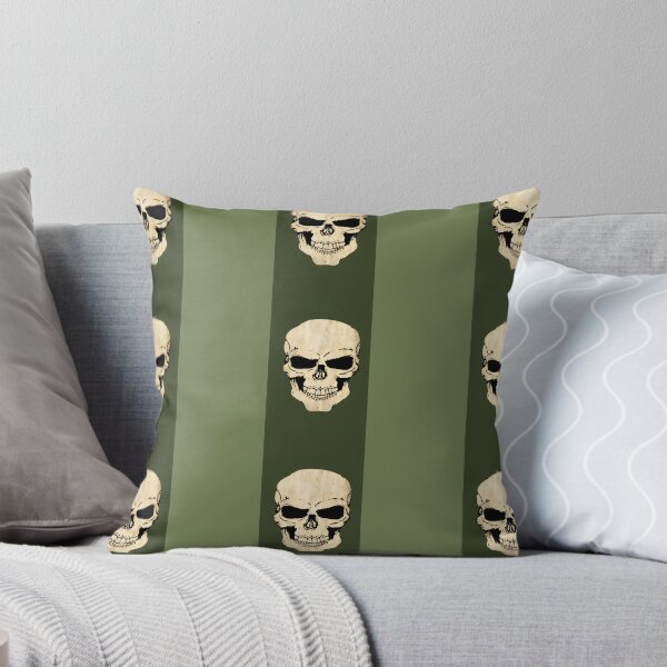 Item preview,  Skull Stripes Pattern - Green on Green designed and sold by Pickle Wicked Designs.