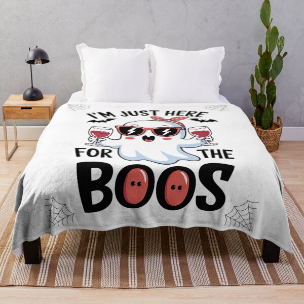 Item preview, I'm Just Here For The Boos Funny Halloween Women Ghost W.ine designed and sold by KotexTemu.