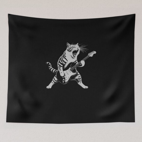 Item preview, Gift of Meow-sic  – pun on “Gift of Music,” perfect for a rockin’ cat designed and sold by BLAKZONE.