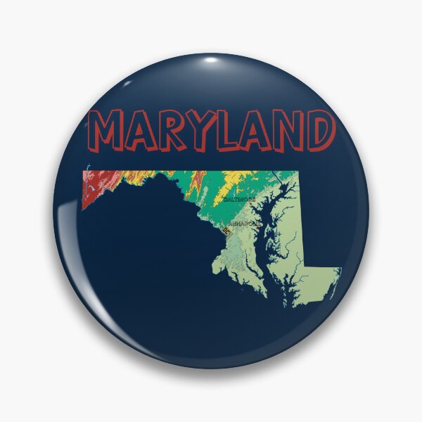 Item preview, Vintage Maryland Topographic Map Art - Colorful State Geography designed and sold by mashmosh.