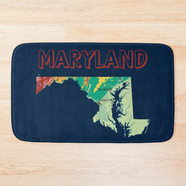 Item preview, Vintage Maryland Topographic Map Art - Colorful State Geography designed and sold by mashmosh.